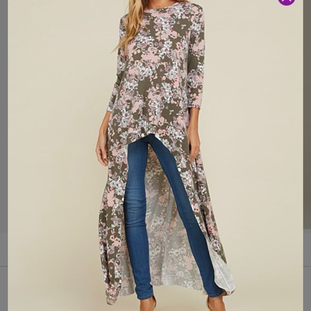 Hi/low tunic top